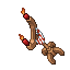 Red Wooden Candelabra